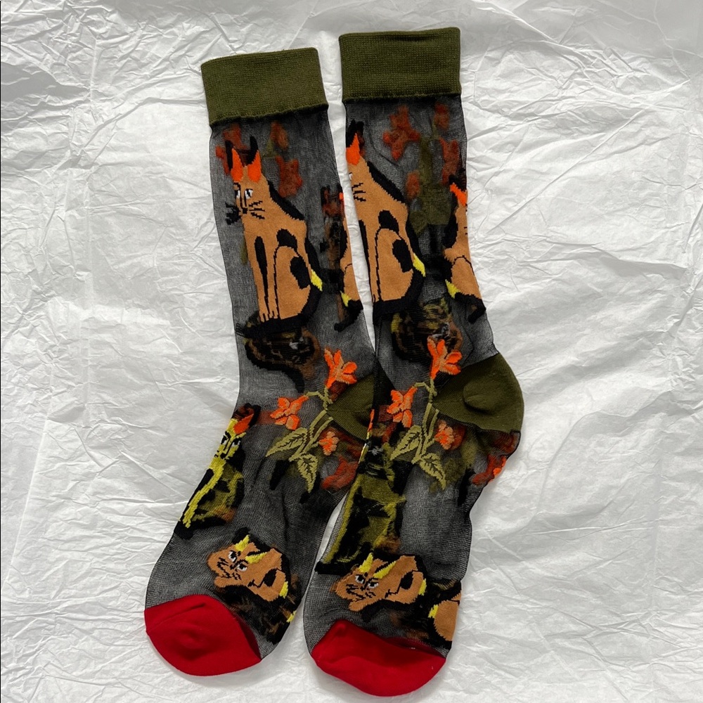 Colorful Cat Patterned Socks